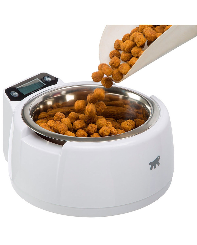 Optima Comedero para perros y gatos con balanza digital integrada