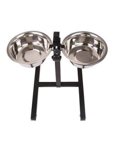 Comedero doble en altura ajustable