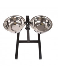 Comedero doble en altura ajustable