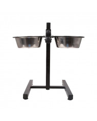 Comedero doble en altura ajustable