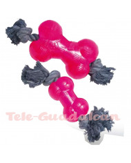 Hueso TPR Goma con Cuerda