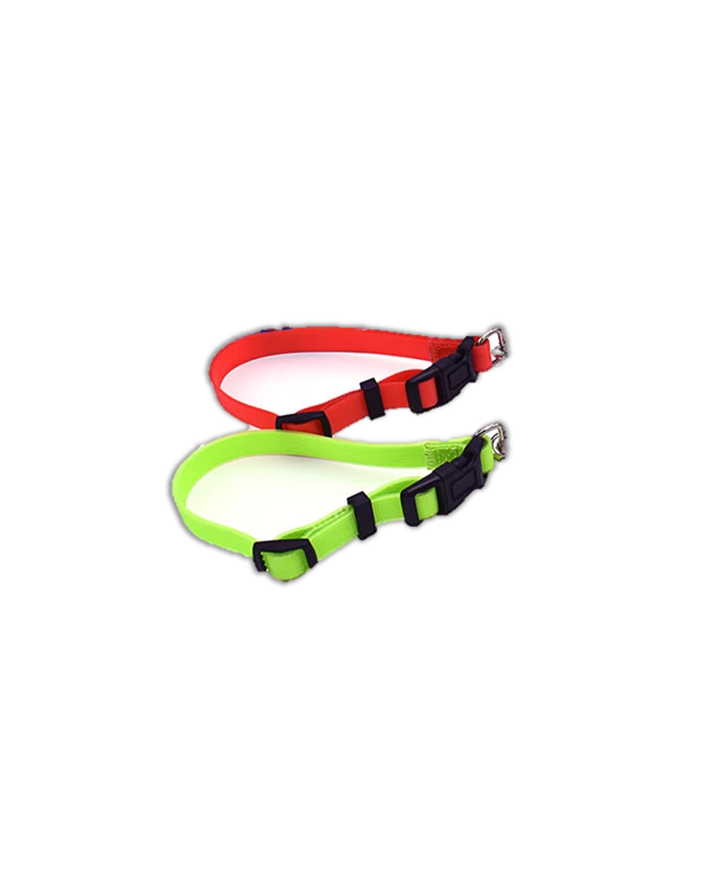 Collar Fluorescente en nylon revestido perros