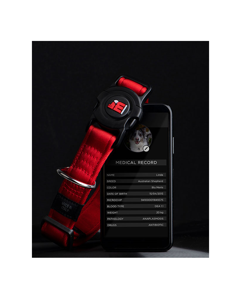 Collar inteligente memopet rojo