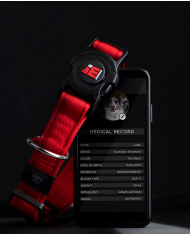 Collar inteligente memopet rojo