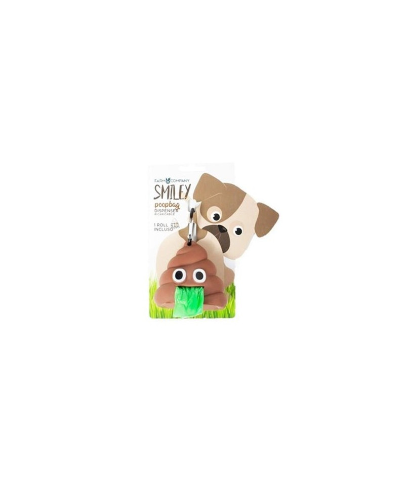 Dispensador + bolsa Poopbag emoji