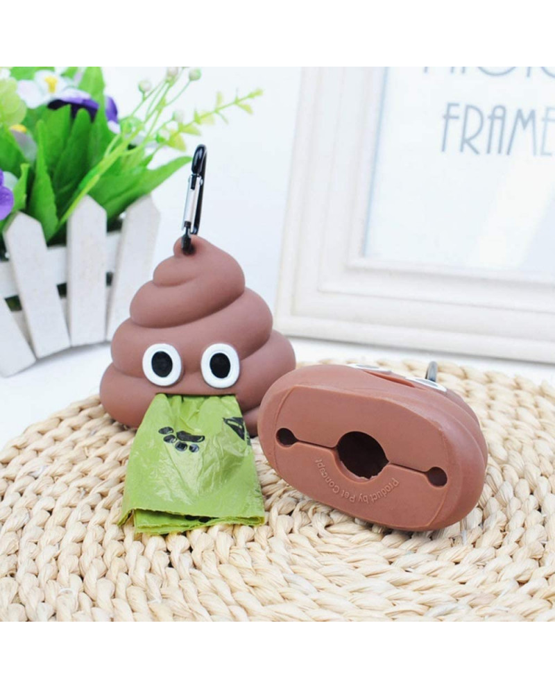 Dispensador + bolsa Poopbag emoji