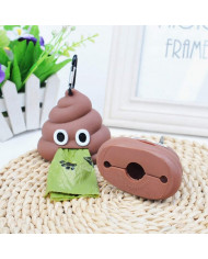 Dispensador + bolsa Poopbag emoji Perros
