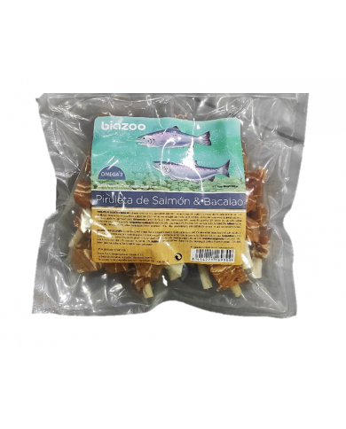 Snack Piruletas de salmón y bacalao