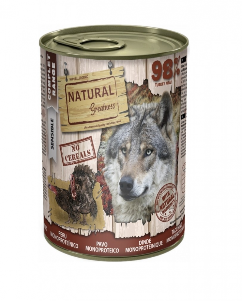 Natural Greatness Receta Monoproteica de Pavo lata 400gr