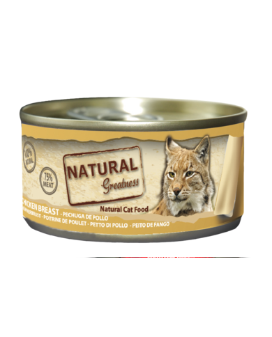 Natural Greatness Cat Pechga de Pollo lata 70gr Natural Greatness Cat Pechga de Pollo lata 70gr