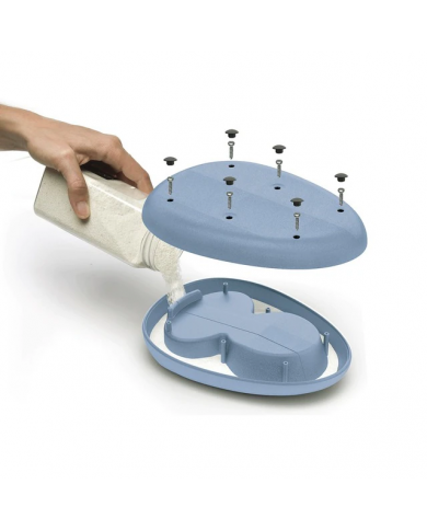 Comedero y Bebedero Ciottoli azul rellenable Comedero y Bebedero Ciottoli azul rellenable