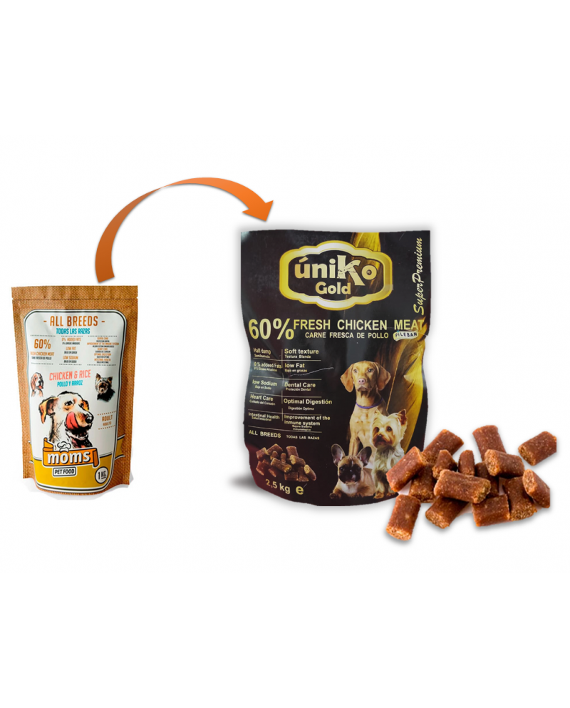 Moms adulto pollo y arroz 1kg Moms adulto pollo y arroz 1kg