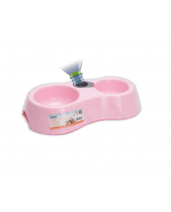 Comedero bebedero 2 en 1 con rosca para botella de agua