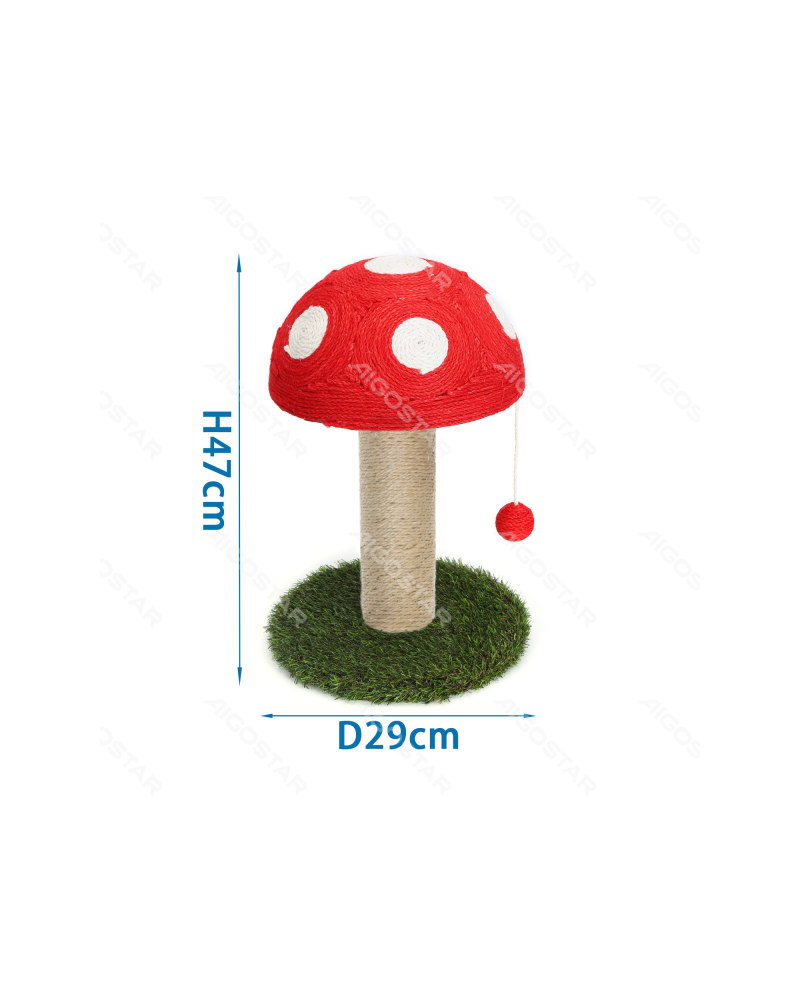 Rascador Seta Rojo 29x29x47cm