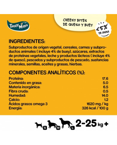 Snack Tasty Mini Buey Queso Pedigree