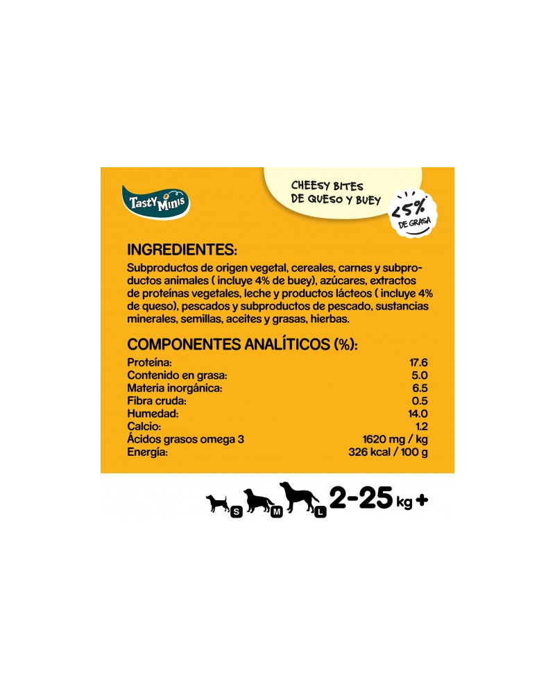 Snack Tasty Mini Buey Queso Pedigree