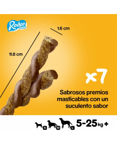 Snacks Pedigree Rodeo Duos Pollo Bacon Premio