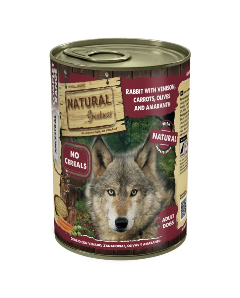 Natural Greatness Conejo y Venado lata 400gr