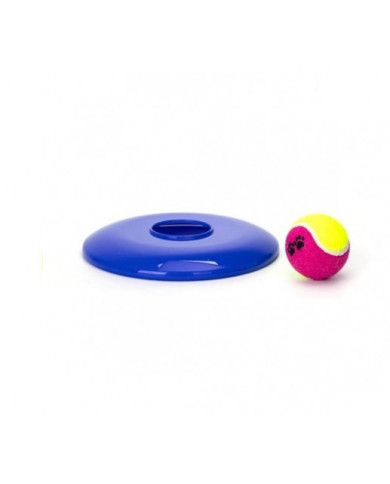 Frisbee plástico 21cm con pelota de Tenis Frisbee plástico 21cm con pelota de Tenis