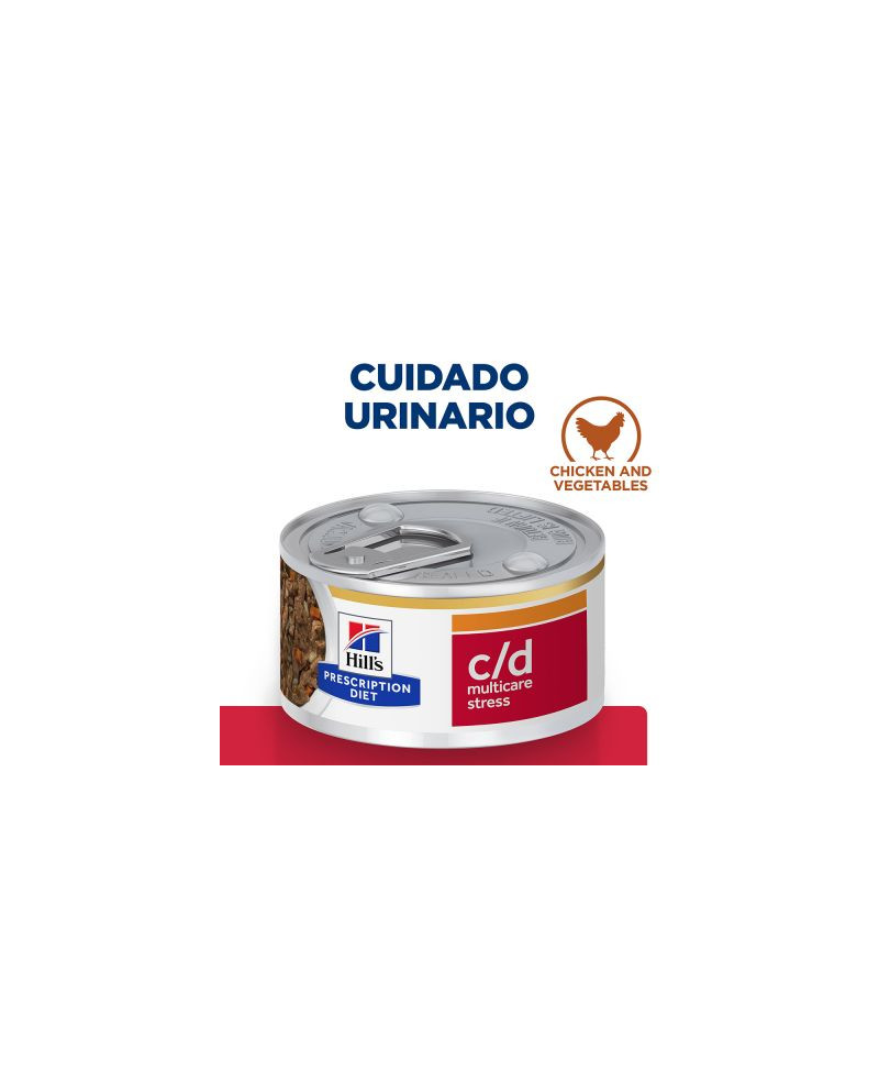 Hills Feline C/D Urinary Stress lata 24x82gr