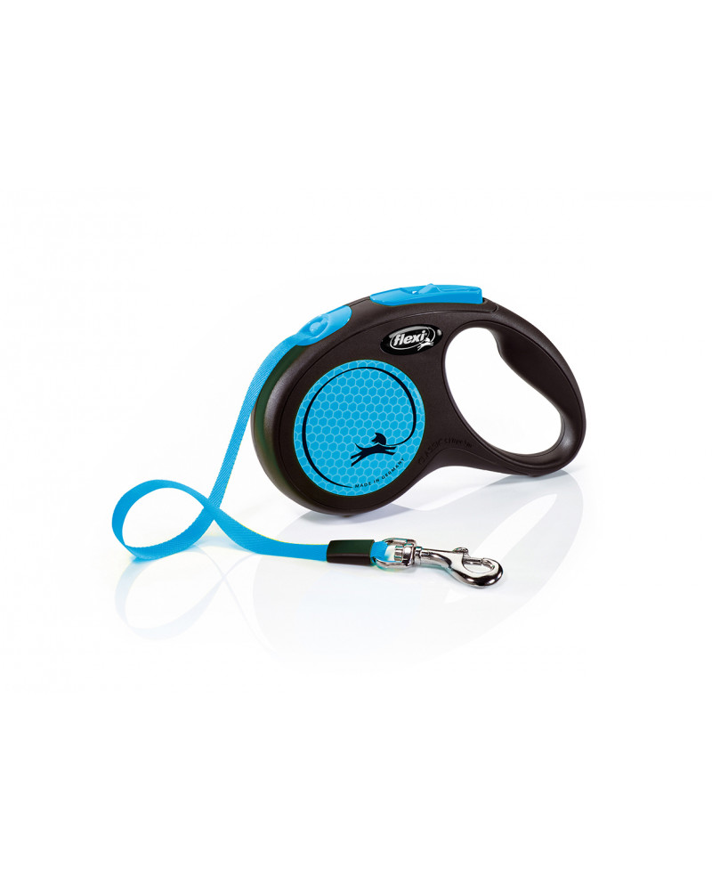 Correa flexi New Neon cinta de 5M azul