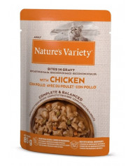 Natures Variety Cat Bites in Gravy Pollo 85gr
