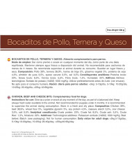 Bocaditos de Pollo Ternera y Queso