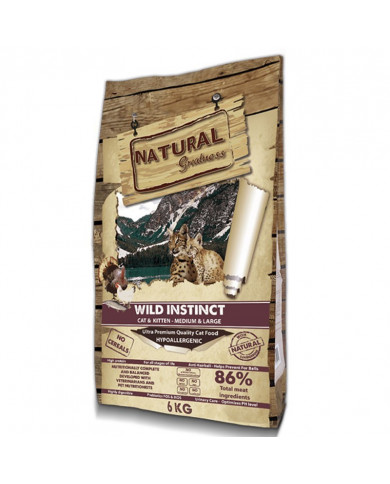 Natural Greatness Cat&Kitten Receta Salvaje Medium Large 6kg Natural Greatness Cat&Kitten Receta Salvaje Medium Large 6kg