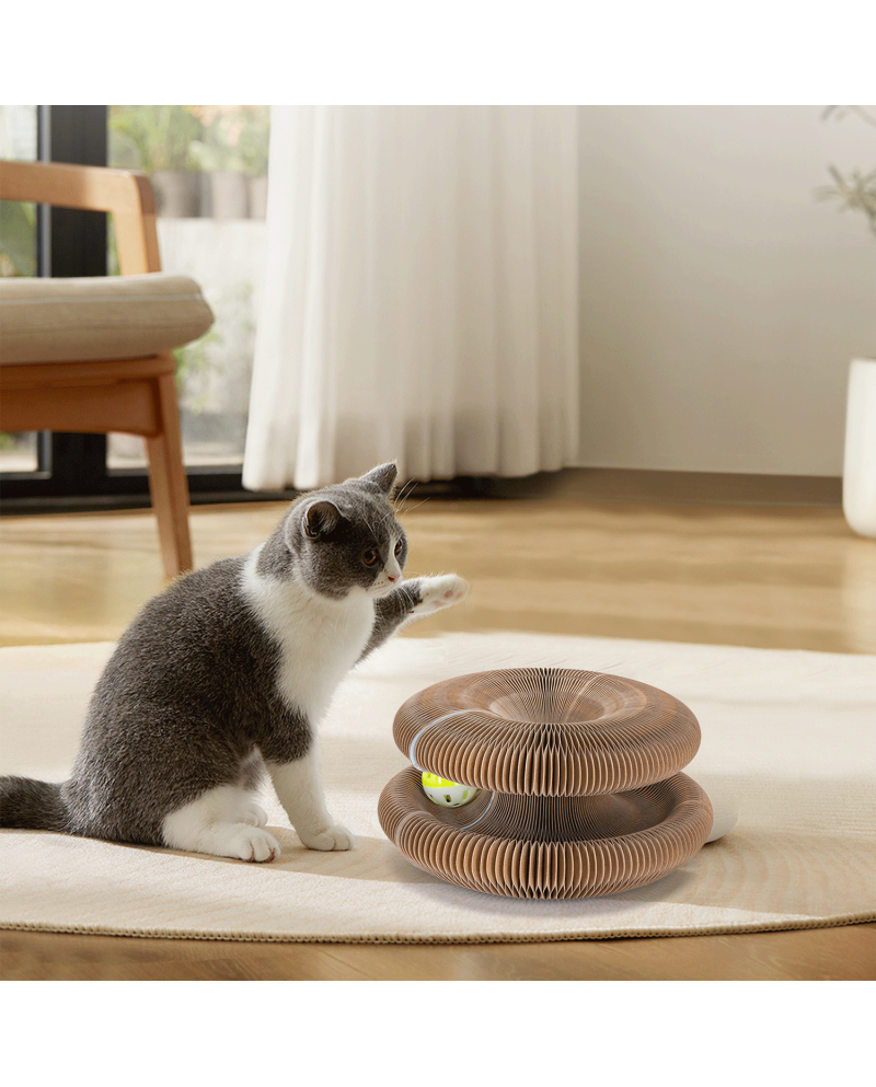Rascador para gatos en forma de acordeón Cartón