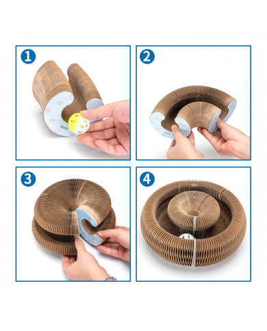 Rascador para gatos en forma de acordeón