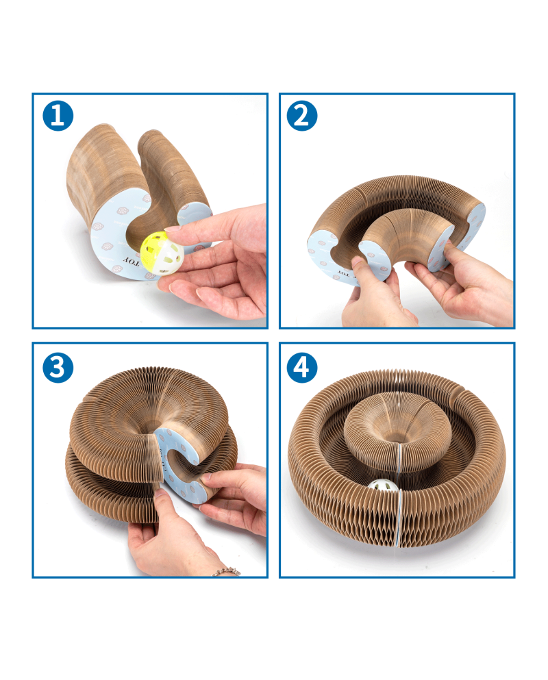 Rascador para gatos en forma de acordeón Cartón