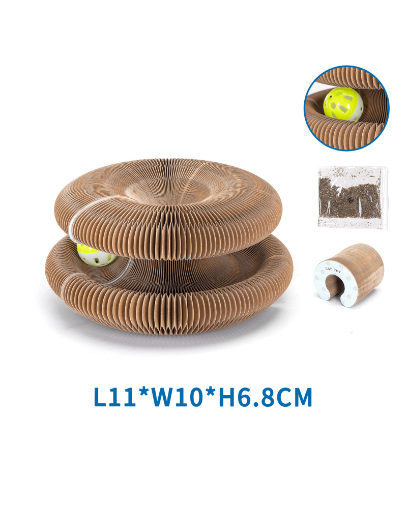 Rascador para gatos en forma de acordeón