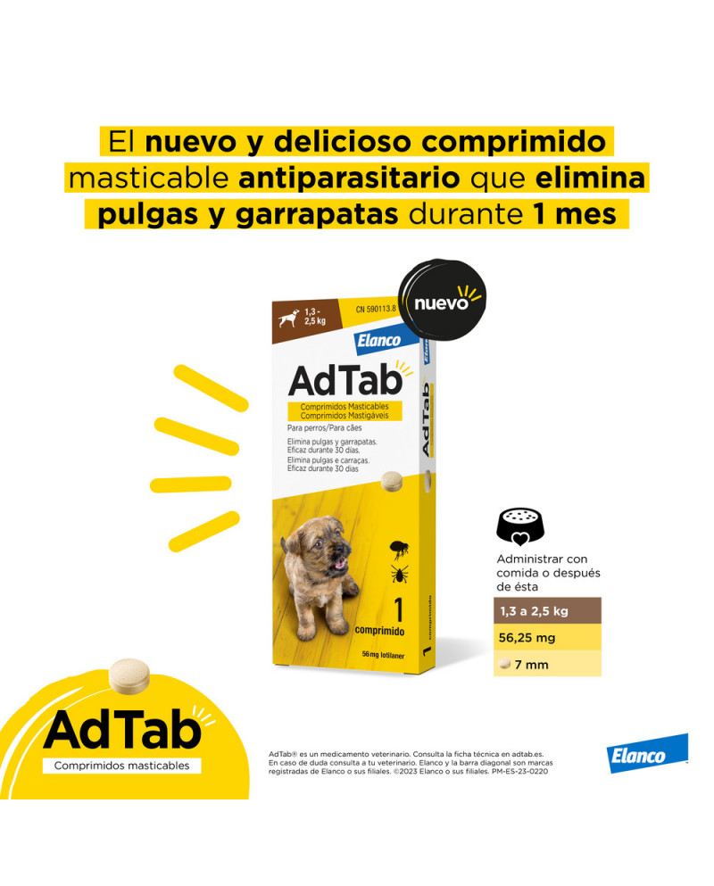 AdTab Comprimidos Masticables Antiparasitarios Perros