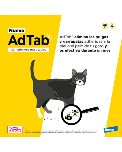 Adtap Comprimidos Masticables Antiparasitarios gatos  comprimidos pulgas garrapatas