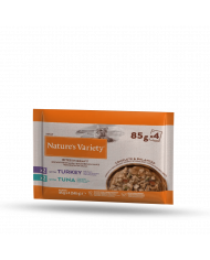 Natures Variety Cat Bites in Gravy Pack 2xPavo + 2x Atún Natures Variety Cat Bites in Gravy Pack 2xPavo + 2x Atún