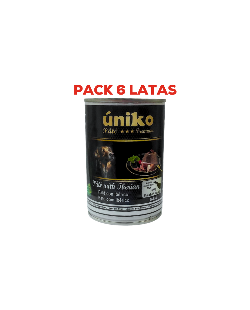 Úniko Pate Premium Jamón Ibérico Pack 6x400gr