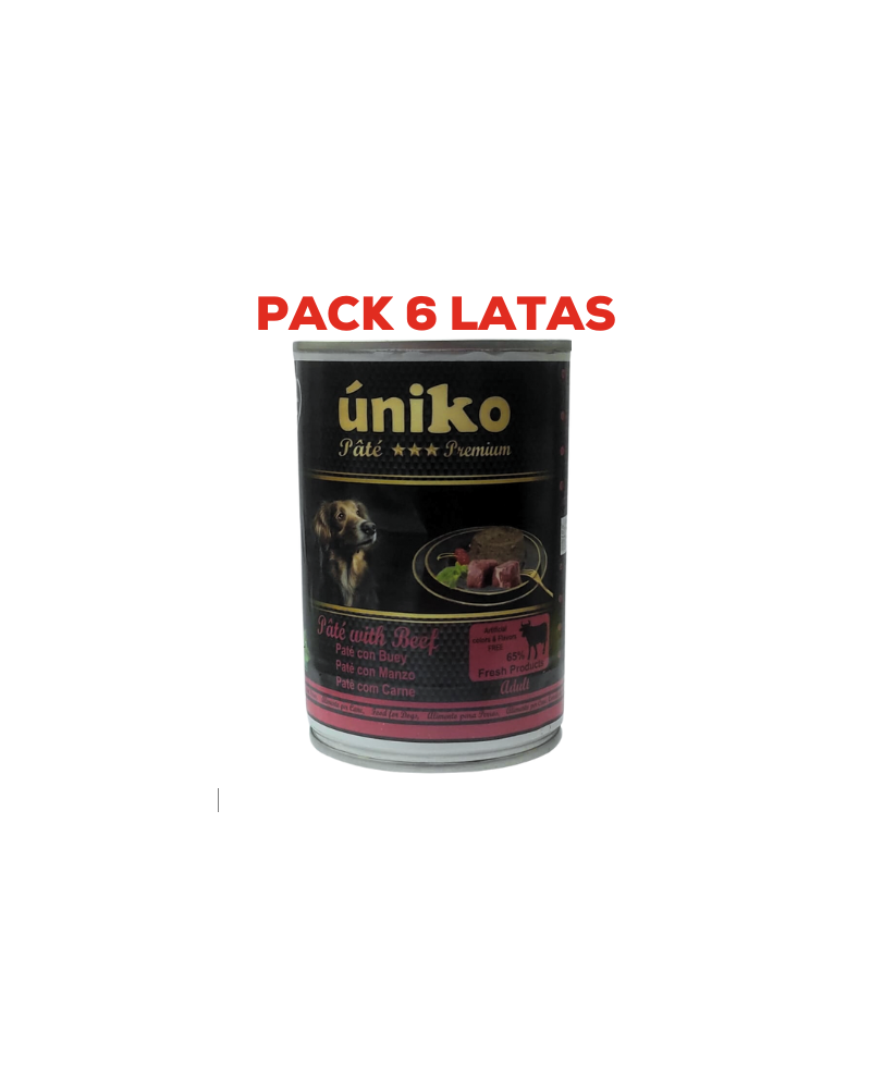 Úniko Pate Premium Buey Pack 6x400gr