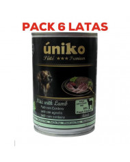 Úniko Pate Premium Cordero Pack 6x400gr
