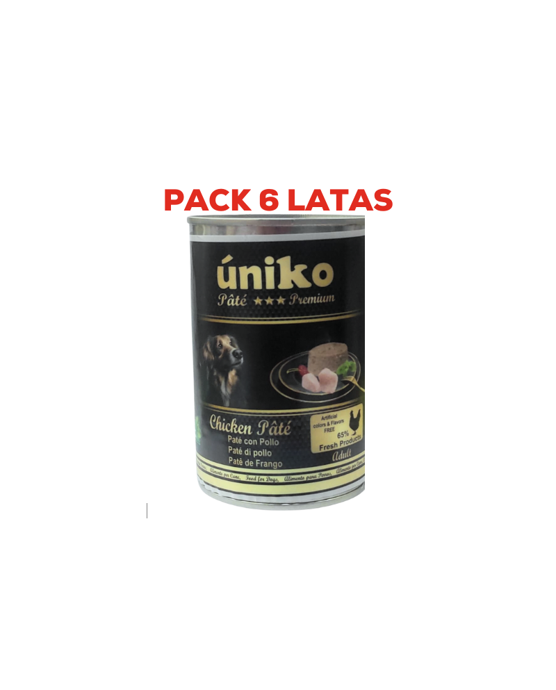 Úniko Pate Premium Pollo Pack 6x400gr Úniko Pate Premium Pollo Pack 6x400gr