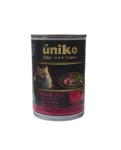 Uniko Cat Pate Premium Buey 400gr Uniko Cat Pate Premium Buey 400gr