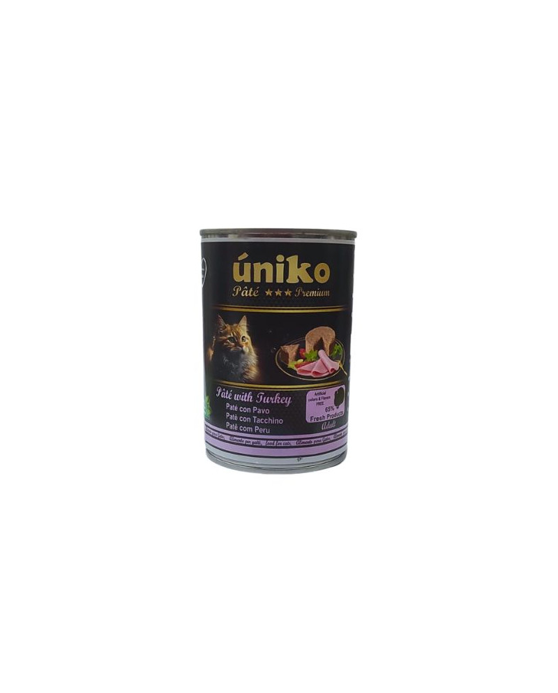 Uniko Cat Pate Premium Pavo 400gr Uniko Cat Pate Premium Pavo 400gr