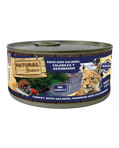 Natural Greatness Cat Salmón Pavo con Calabaza Menta de Gato 180gr Natural Greatness Cat Salmón Pavo con Calabaza Menta de Gato 180gr