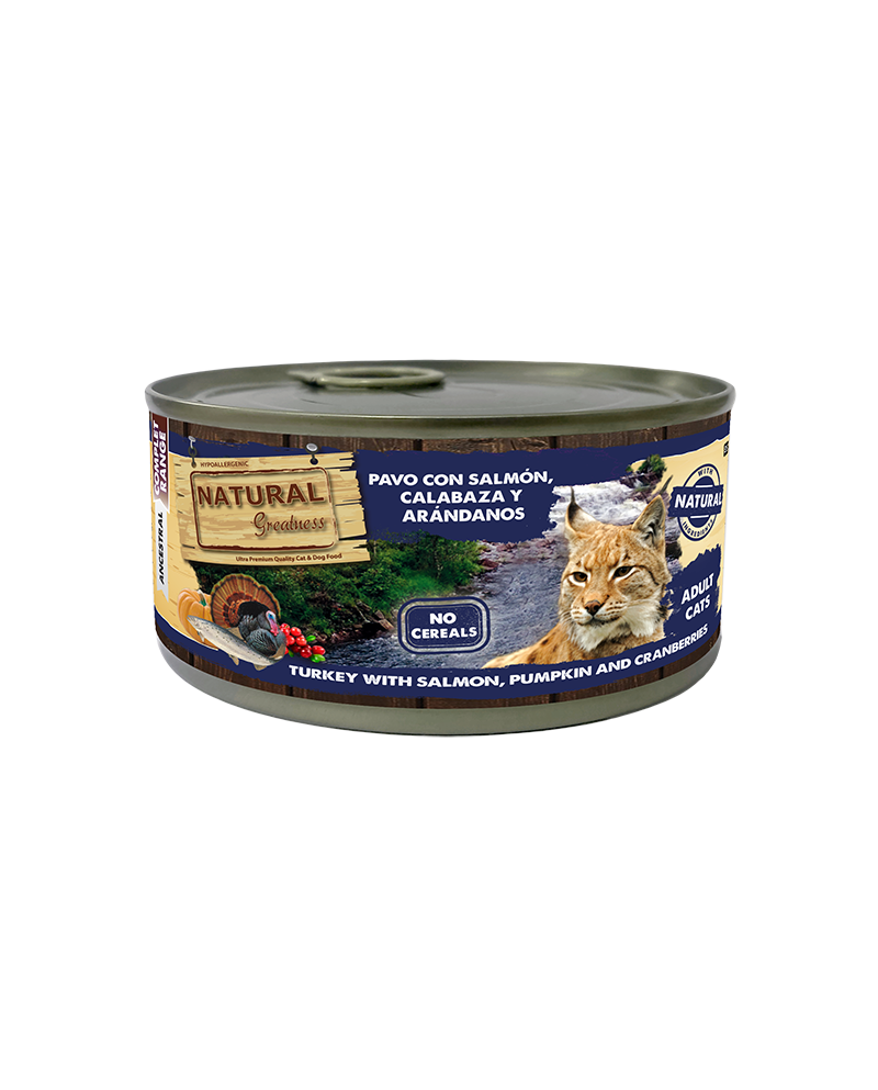 Natural Greatness Cat Salmón Pavo con Calabaza Menta de Gato 180gr