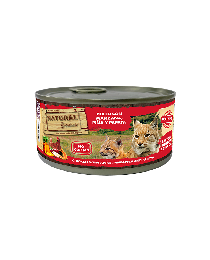 Natural Greatness Cat Pollo Yogurt Banana Fresa lata 180gr