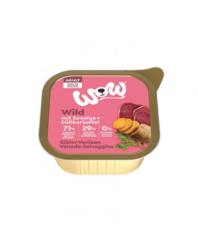 WOW Venado Comida Húmeda Perros Adultos 150GR