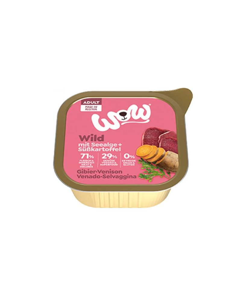 WOW Venado Comida Húmeda Perros Adultos 150GR