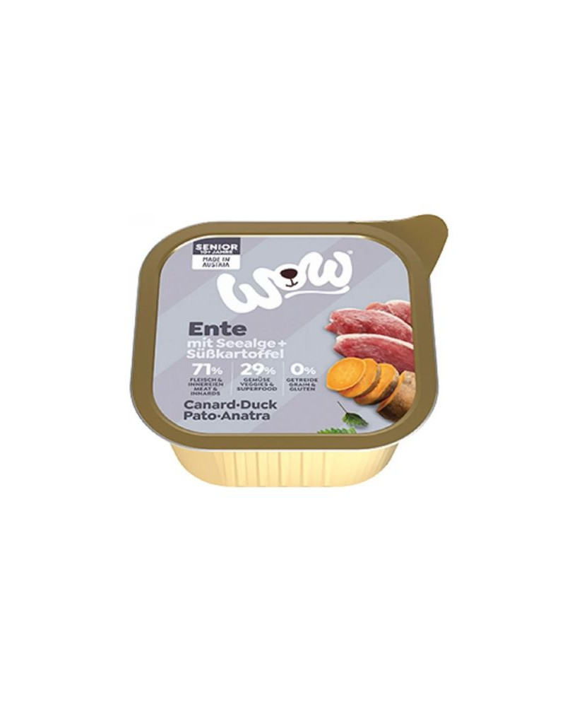 WOW Pato Comida Húmeda Perros Senior 150GR