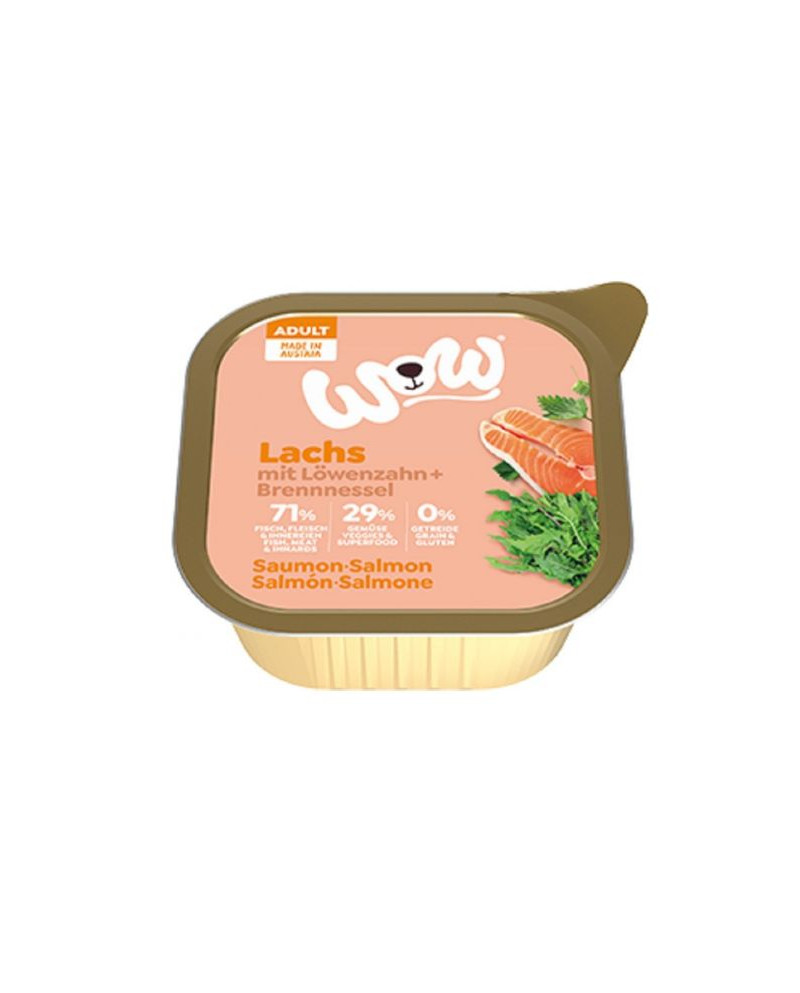 WOW Salmón Comida Húmeda Perros Adultos 150GR