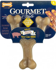 Nylabone Juguete Gourmet Wishbone Bacon para Perros