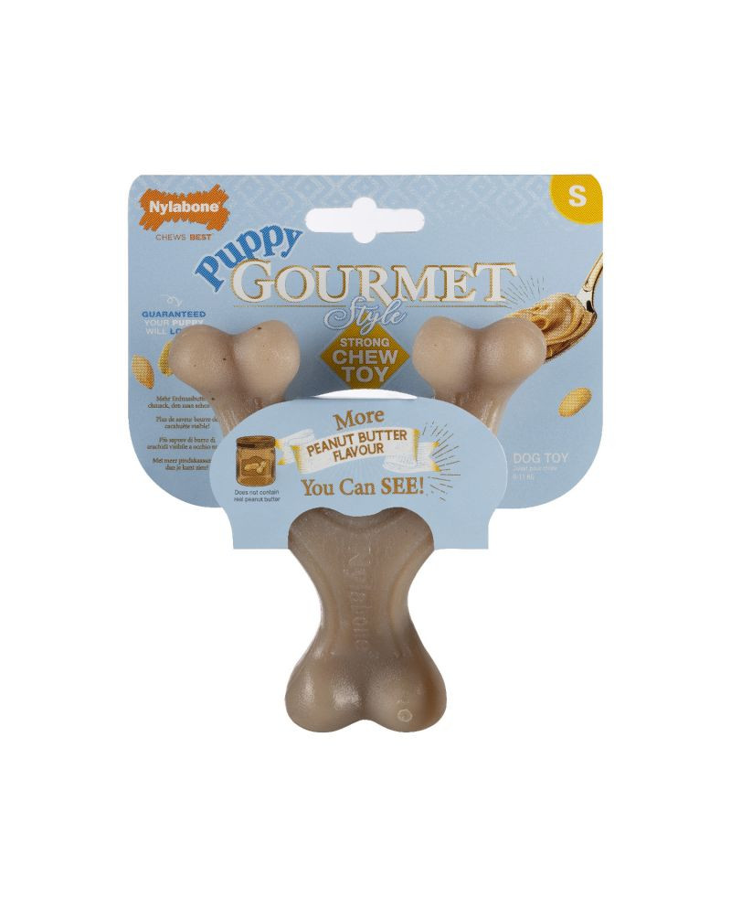 Nylabone Juguete Puppy Gourmet Wishbone Peanut para Perros